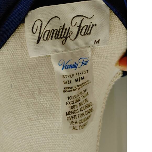 Vanity Fair Nightgown Button Down Medium Blue Nylon - Picture 5 of 5